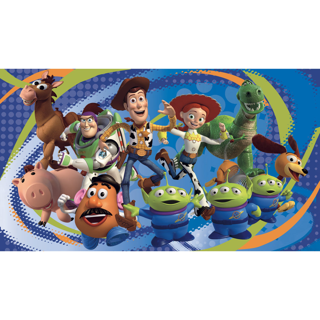 TOY STORY 3 CHAIR RAIL PREPASTED MURAL 6' X 10.5' - ULTRA-STRIPPABLE