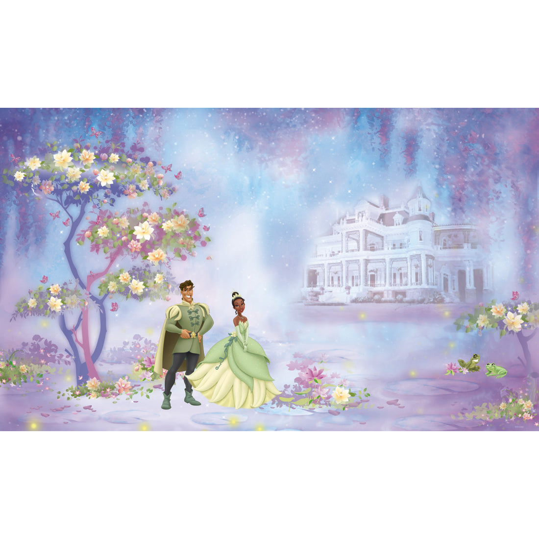 PRINCESS & FROG CHAIR RAIL PREPASTED MURAL 6' X 10.5' - ULTRA-STRIPPABLE