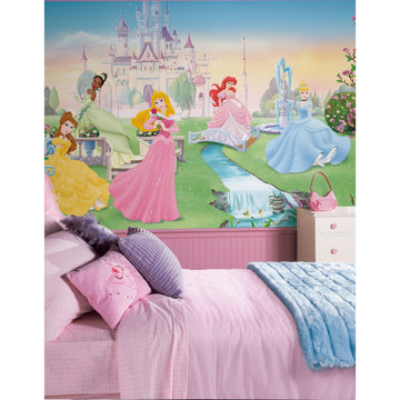 DANCING PRINCESS CHAIR RAIL PREPASTED MURAL 6' X 10.5' - ULTRA-STRIPPABLE