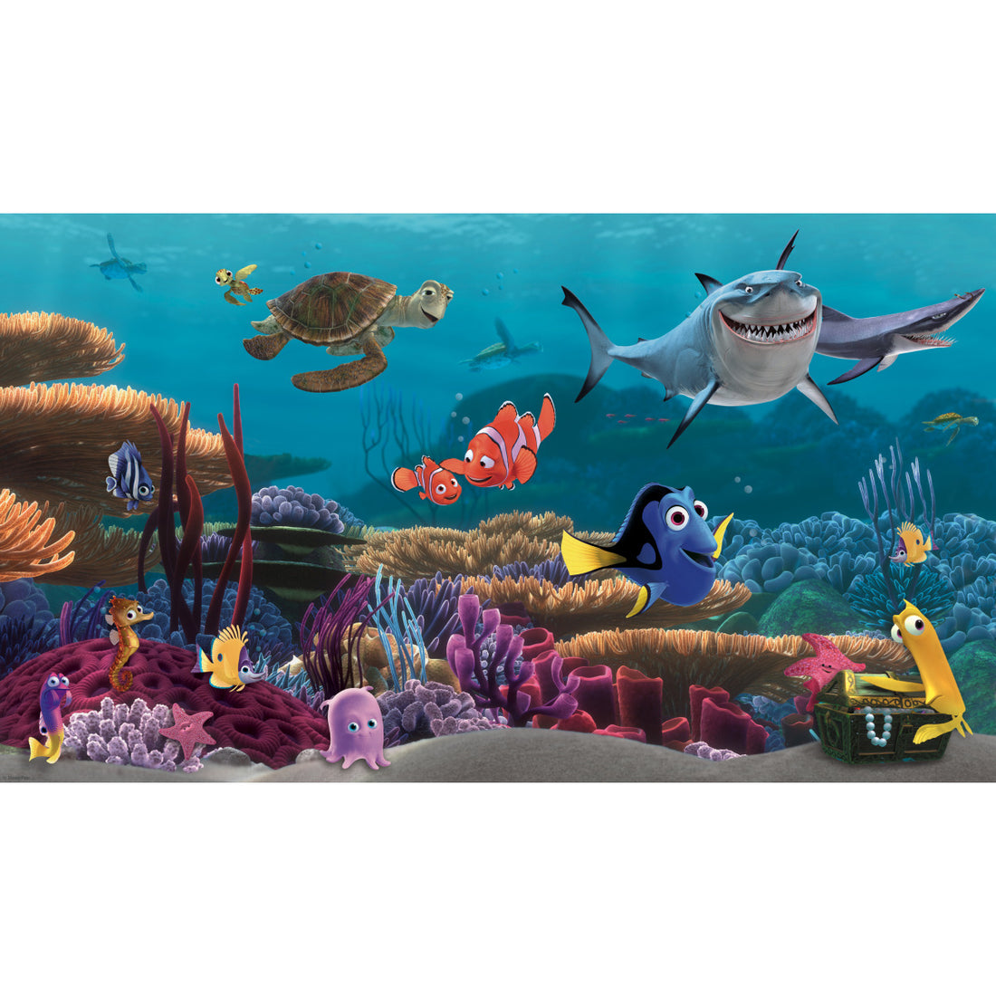 FINDING NEMO PREPASTED MURAL 6' X 10.5' - ULTRA-STRIPPABLE