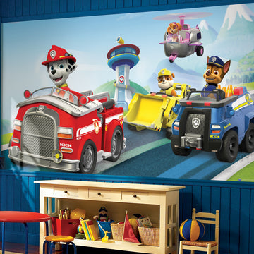 PAW PATROL XL CHAIR RAIL PREPASTED MURAL 6' X 10.5' - ULTRA-STRIPPABLE